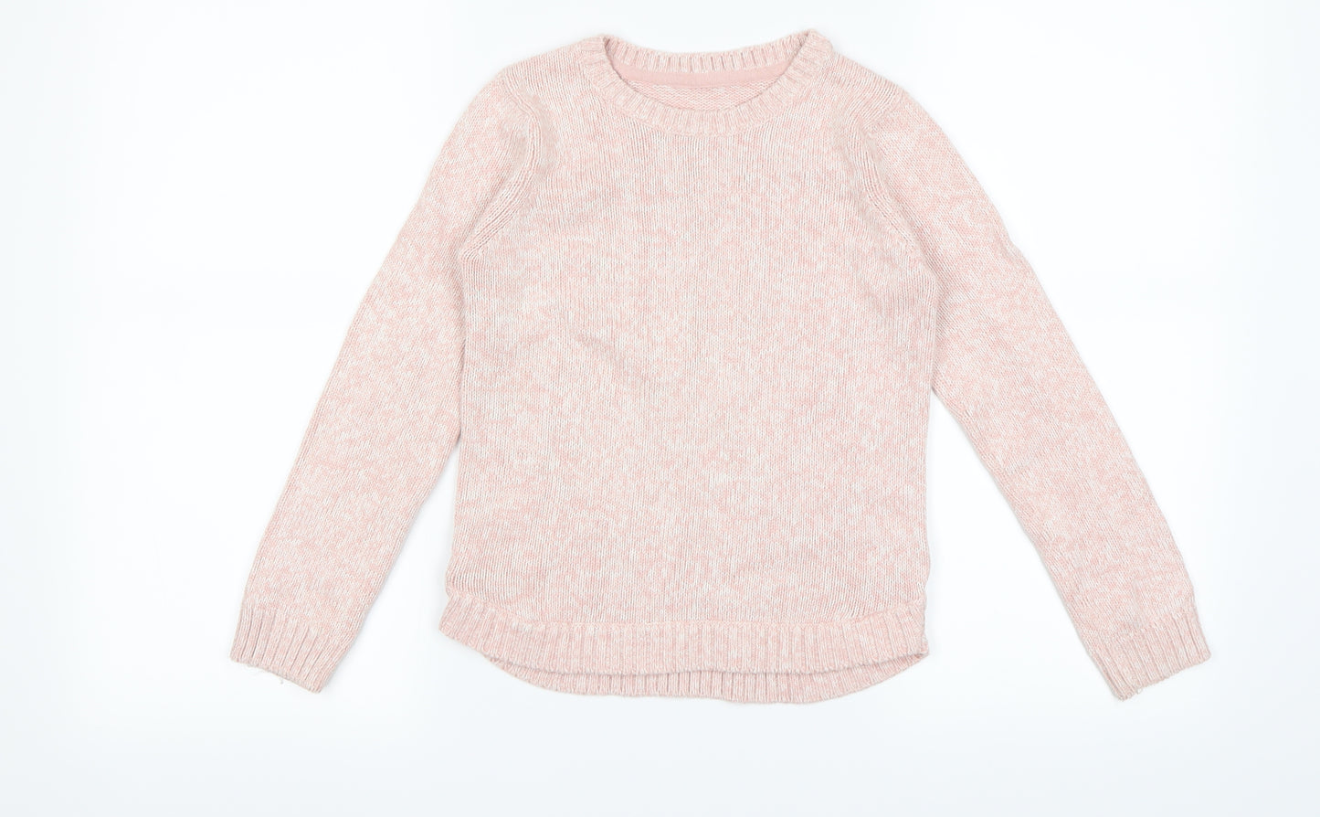 Preworn Girls Pink   Pullover Jumper Size 7-8 Years