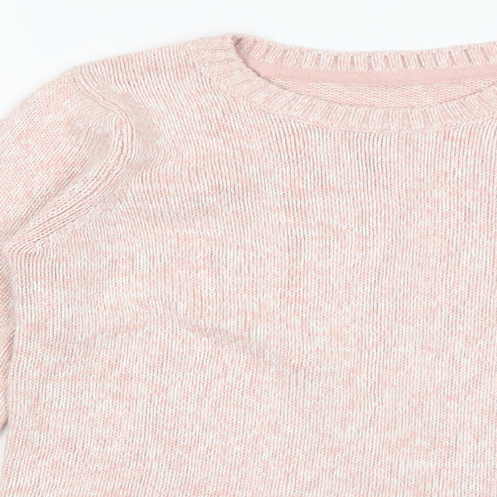 Preworn Girls Pink   Pullover Jumper Size 7-8 Years