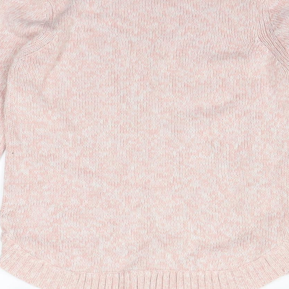 Preworn Girls Pink   Pullover Jumper Size 7-8 Years
