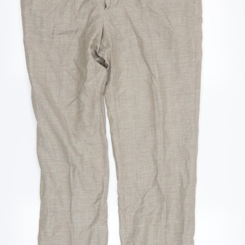 M&S  Mens Beige   Dress Pants Trousers Size S L30 in