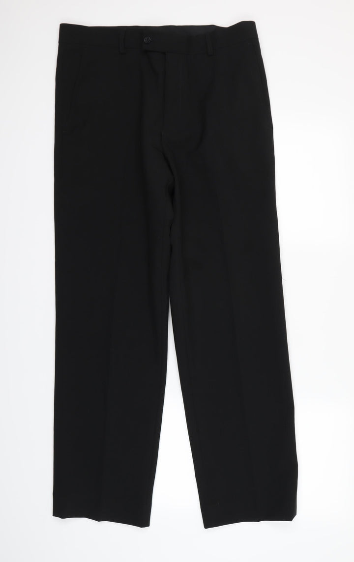 Debenhams Womens Black Dress Pants Trousers Size 12 L27.5 in