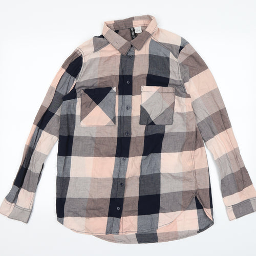 Divided Womens Multicoloured Striped  Basic Button-Up Size 6