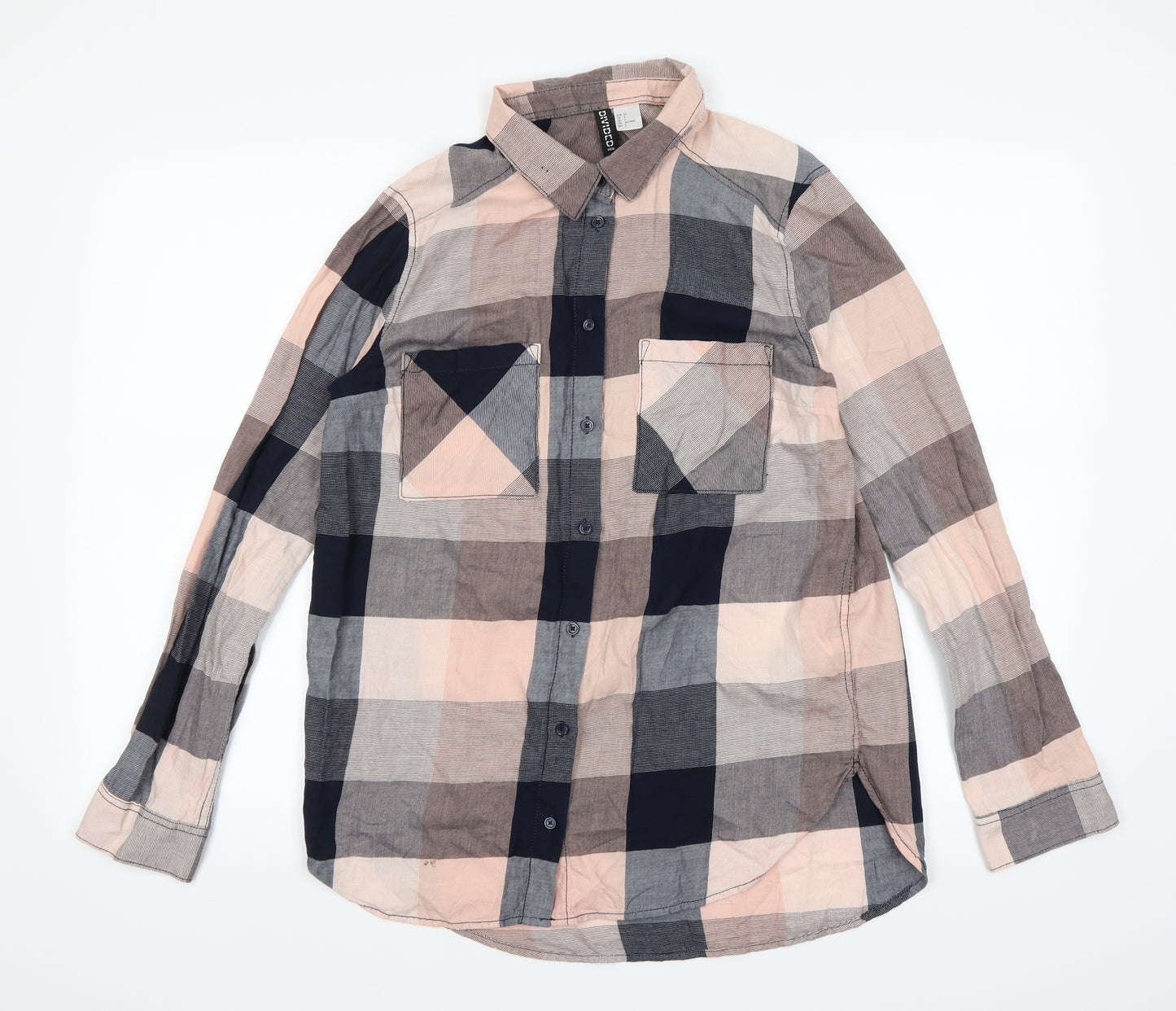 Divided Womens Multicoloured Striped  Basic Button-Up Size 6