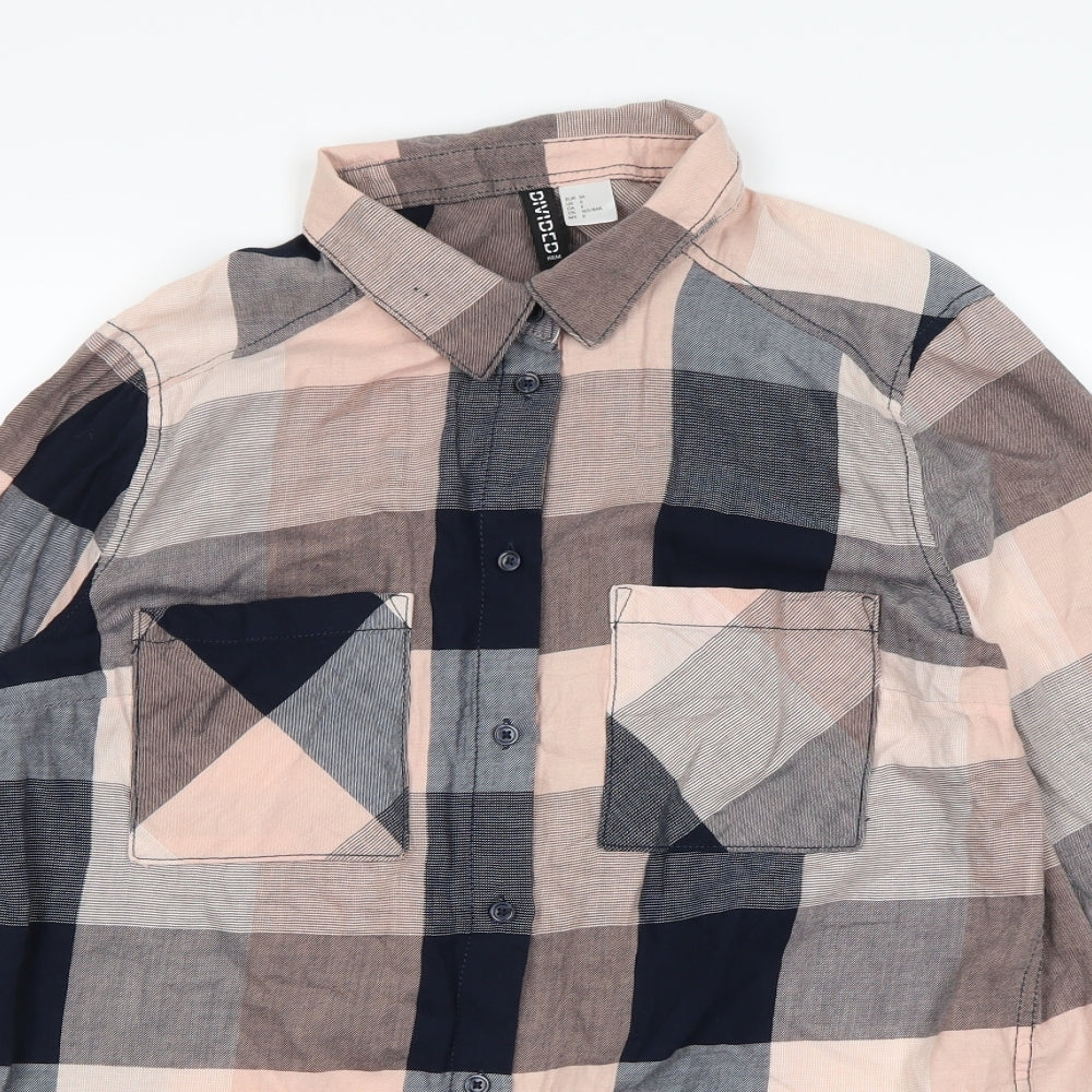 Divided Womens Multicoloured Striped  Basic Button-Up Size 6
