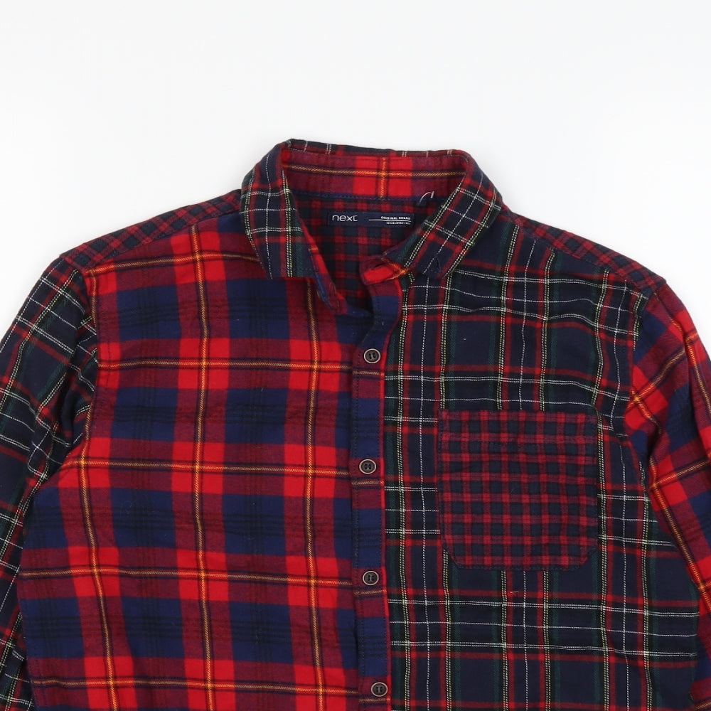NEXT Boys Multicoloured Check  Basic Button-Up Size 11 Years