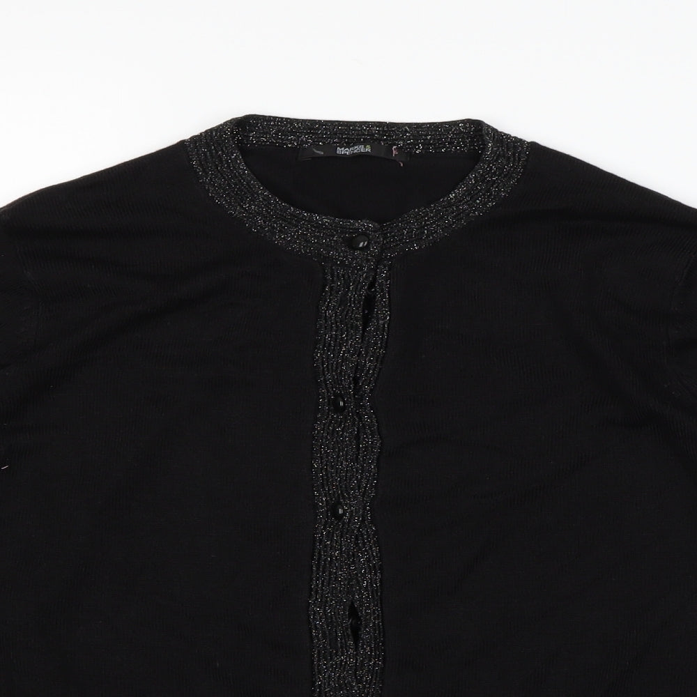 M&S  Womens Black   Cardigan Jumper Size 12