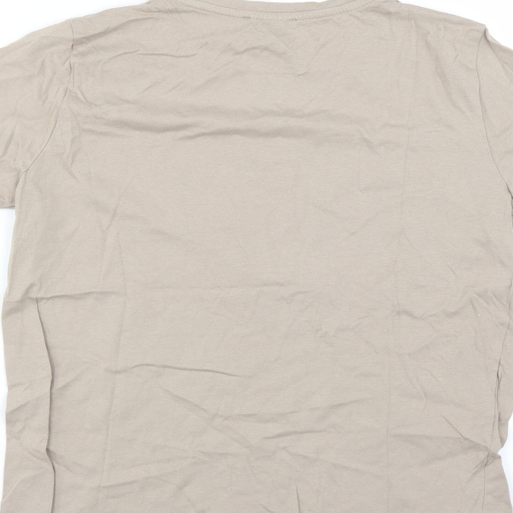 New Look Womens Brown   Basic T-Shirt Size 10  - tres luxe