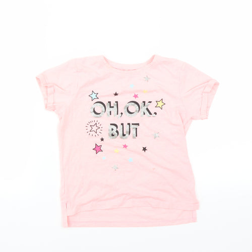 Matalan Girls Pink   Basic T-Shirt Size 6 Years
