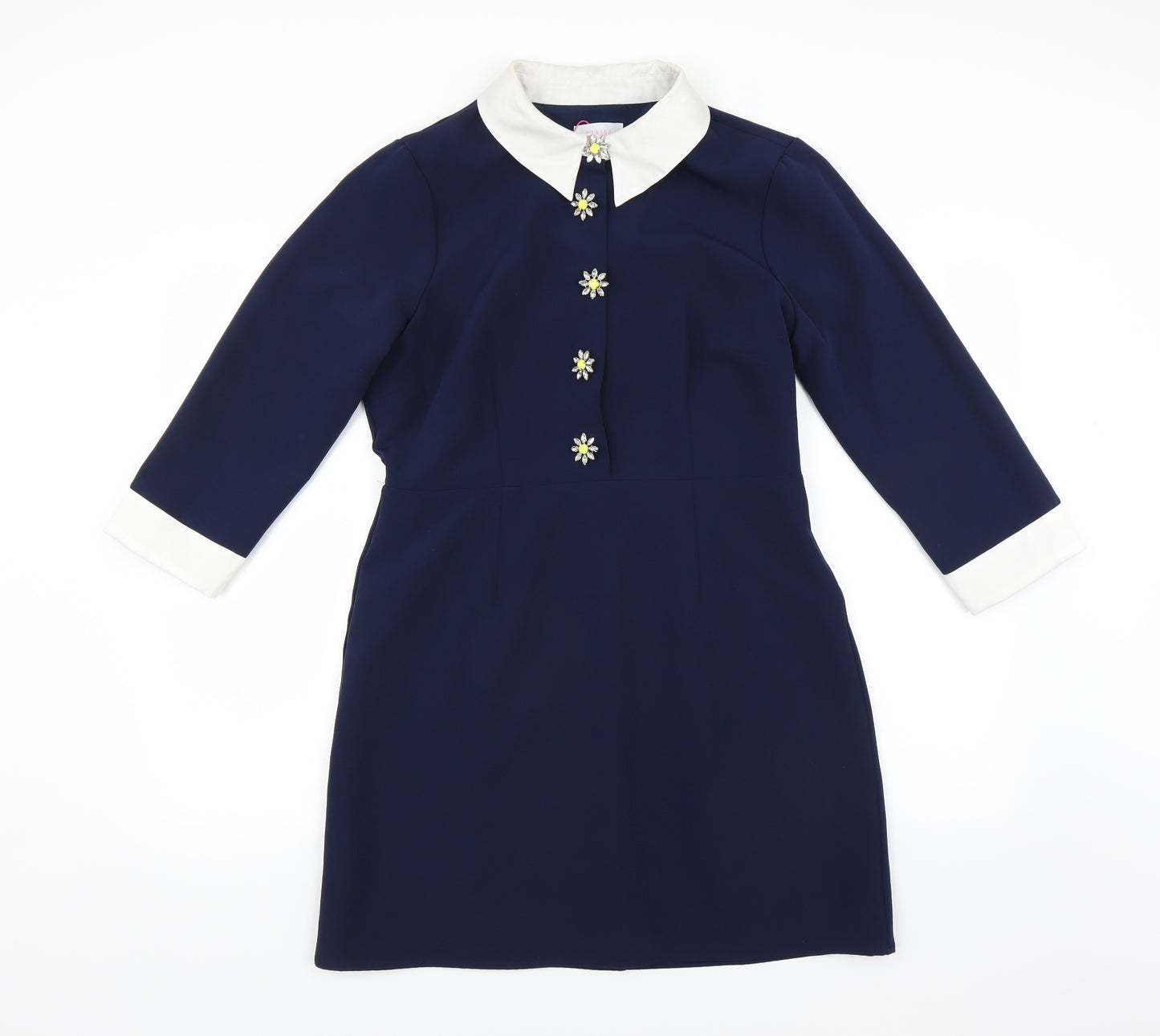 Savida Womens Blue   Shirt Dress  Size M