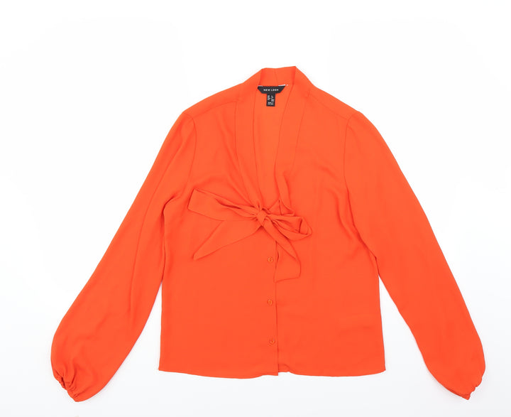 NewLook Womens Orange Basic Blouse Size 6