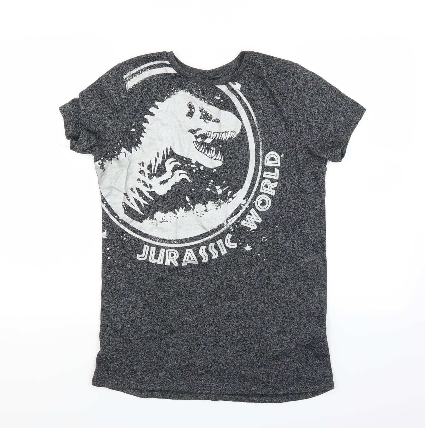 Primark Boys Grey   Basic T-Shirt Size 13-14 Years  - Jurassic World