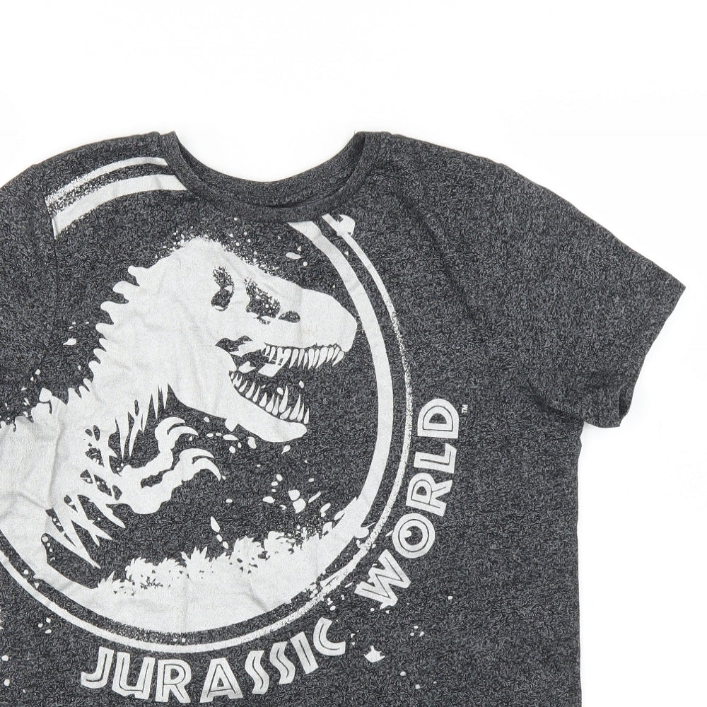 Primark Boys Grey   Basic T-Shirt Size 13-14 Years  - Jurassic World
