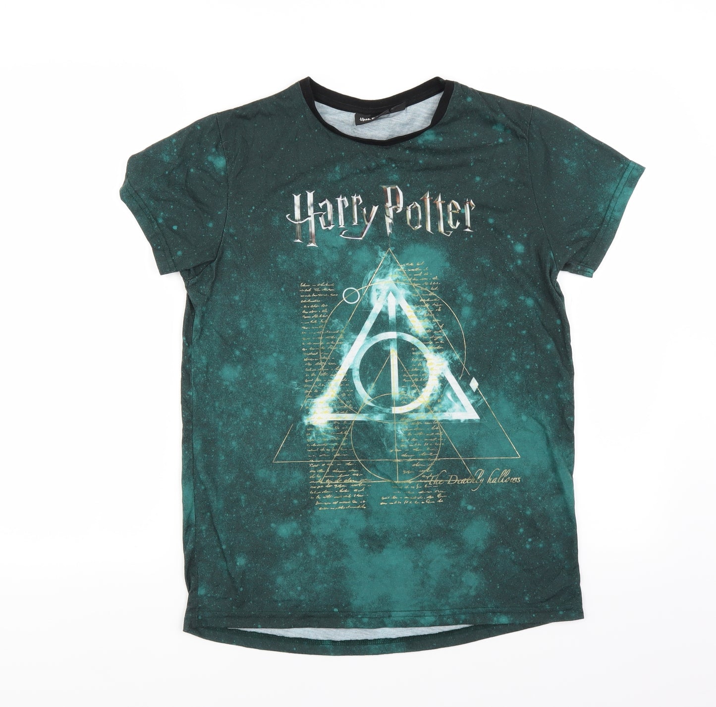 Harry Potter Girls Green   Basic T-Shirt Size 14-15 Years