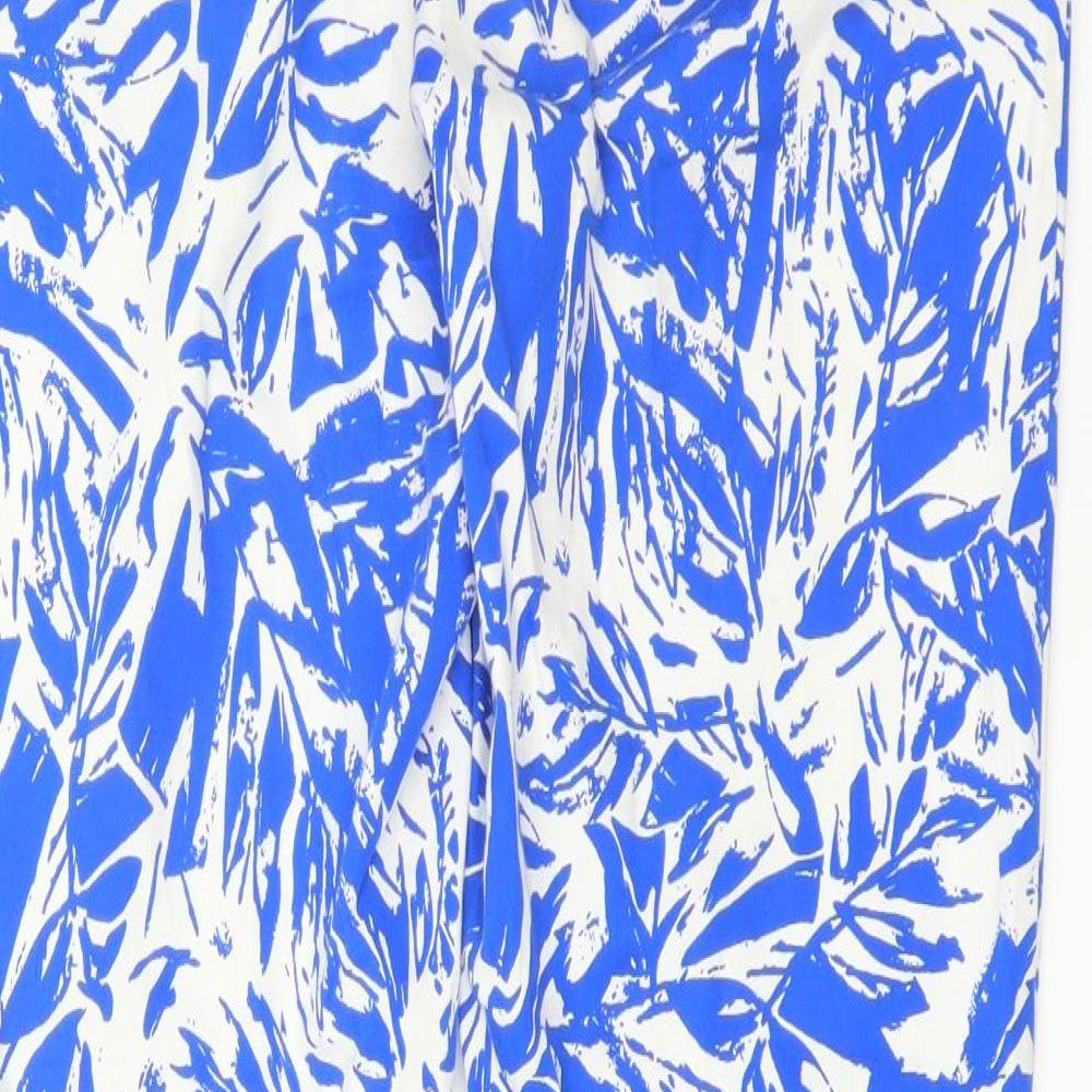F&F Womens Blue Floral  Trousers  Size 12 L29 in
