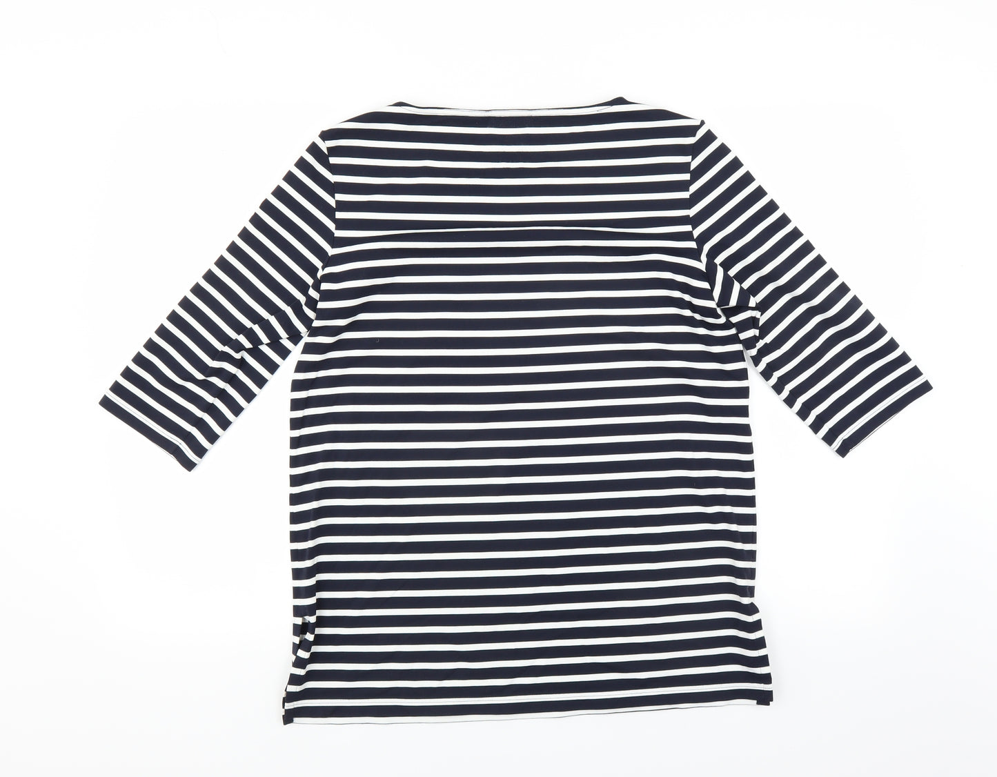 Saint James Womens Blue Striped  Basic T-Shirt Size 14