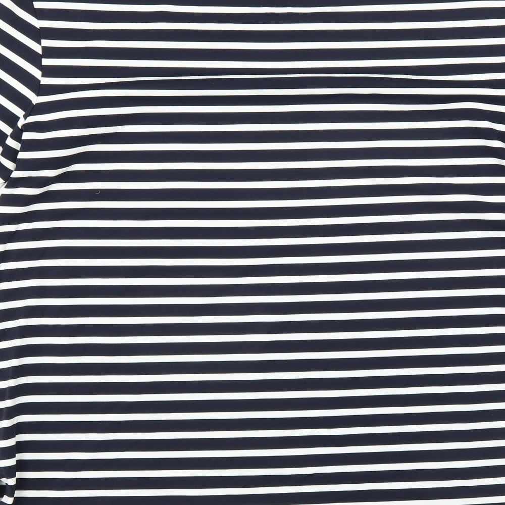 Saint James Womens Blue Striped  Basic T-Shirt Size 14