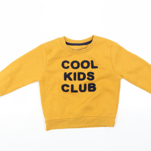 Primark Boys Yellow   Pullover Sweatshirt Size 4-5 Years  - cool kids club
