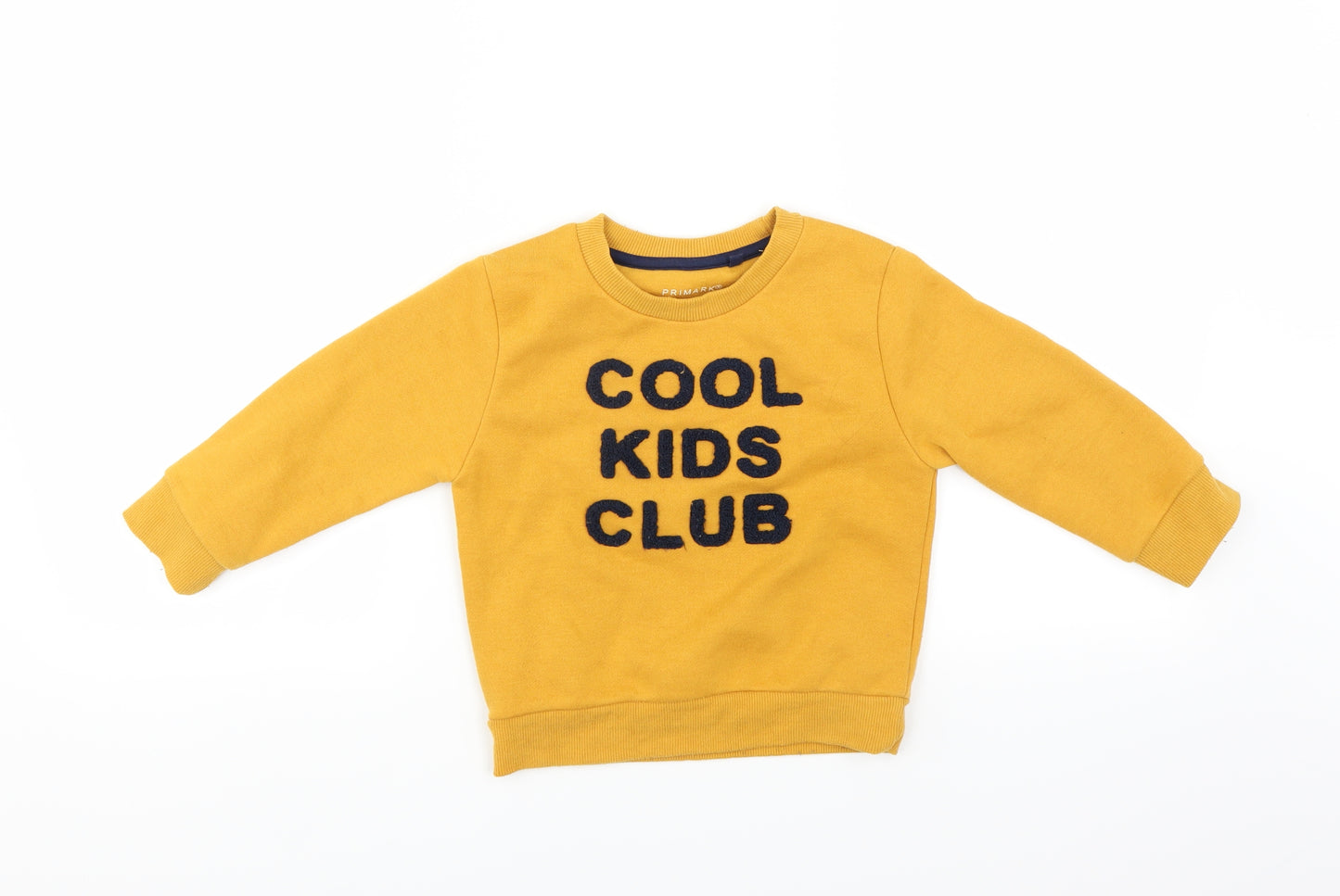 Primark Boys Yellow   Pullover Sweatshirt Size 4-5 Years  - cool kids club