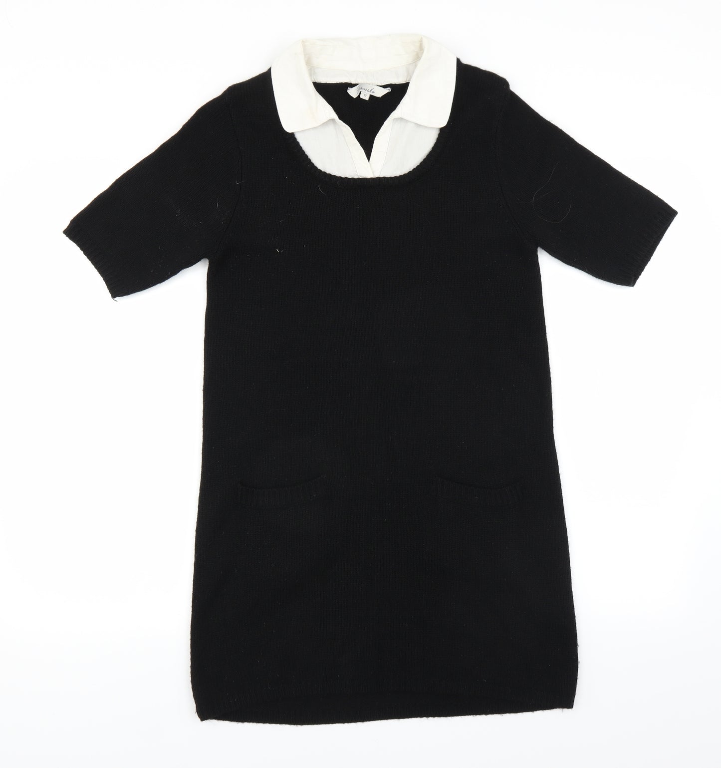 Peacocks Womens Black   Jumper Dress  Size 12