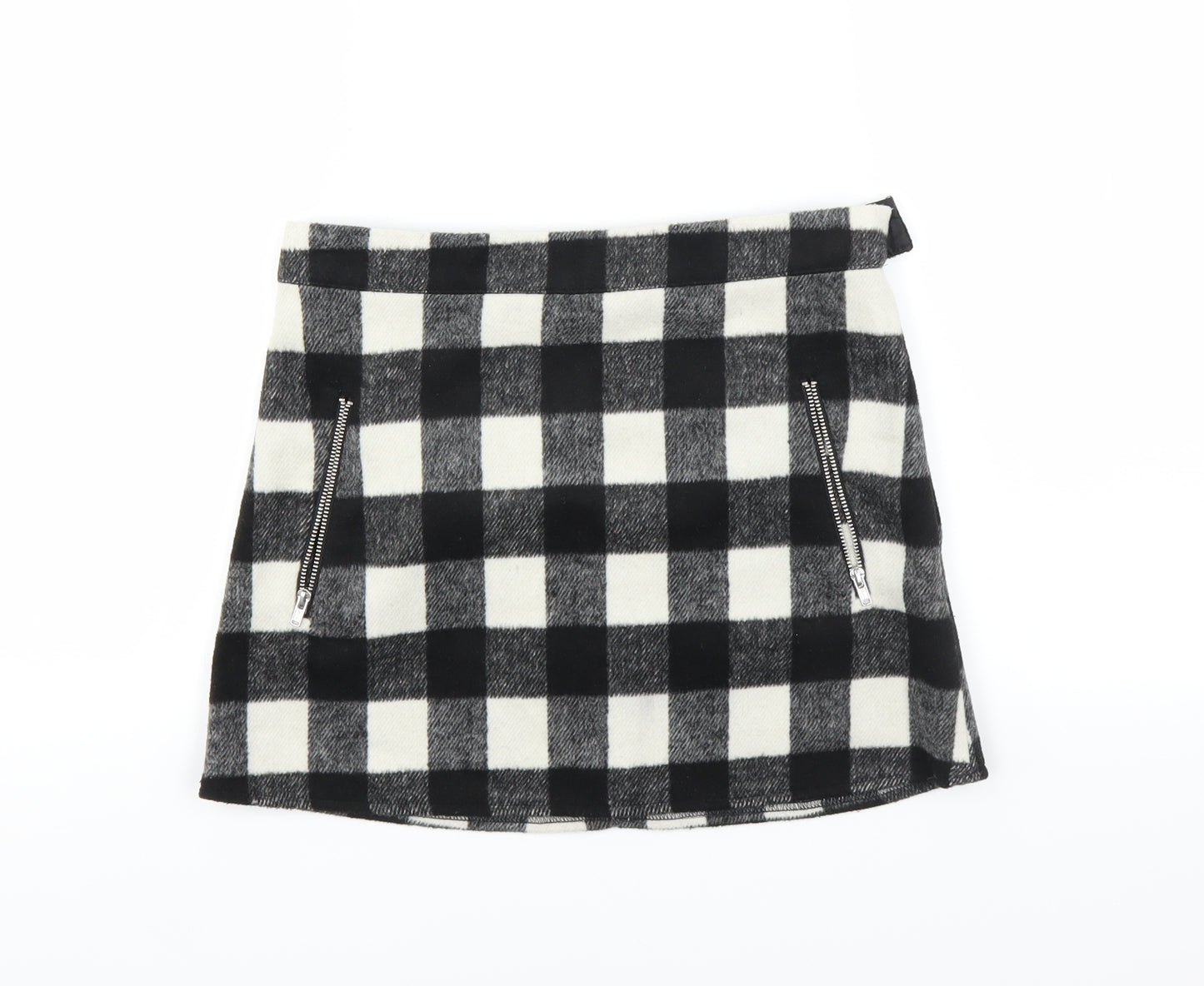 Nutmeg Girls Black Check  Mini Skirt Size 11-12 Years
