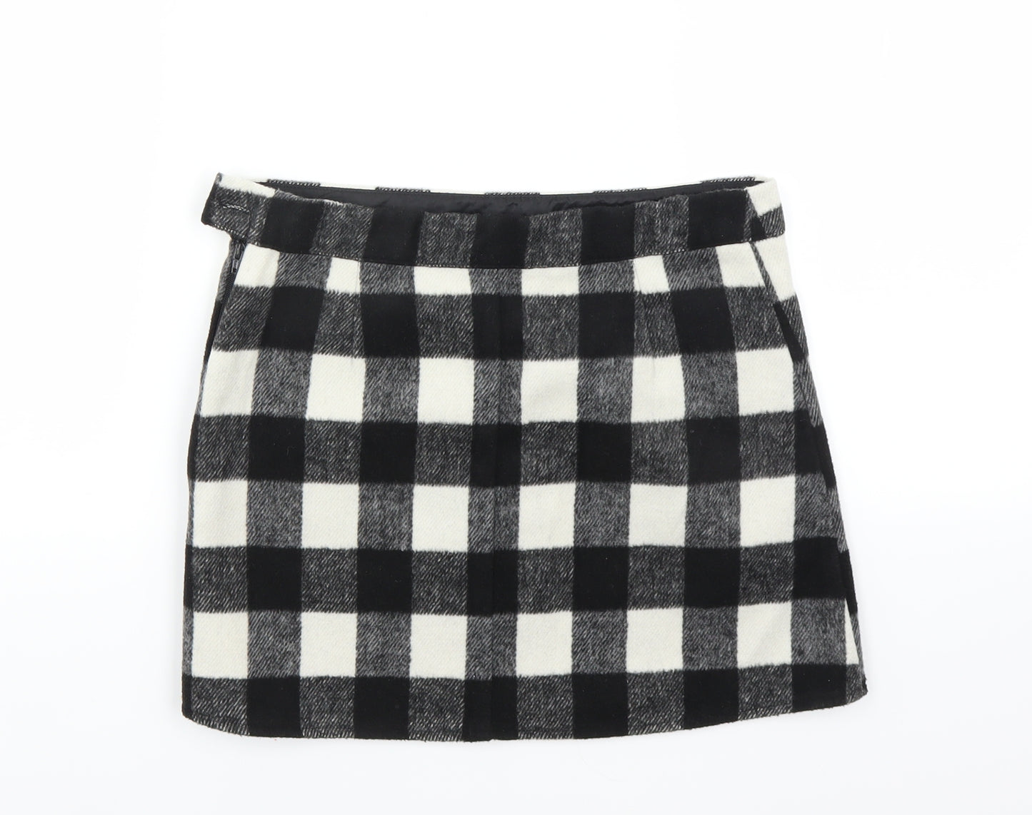 Nutmeg Girls Black Check  Mini Skirt Size 11-12 Years