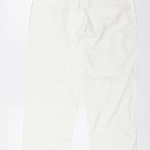 Maloka Womens White   Trousers  Size 4 L29 in - WIDE LEG