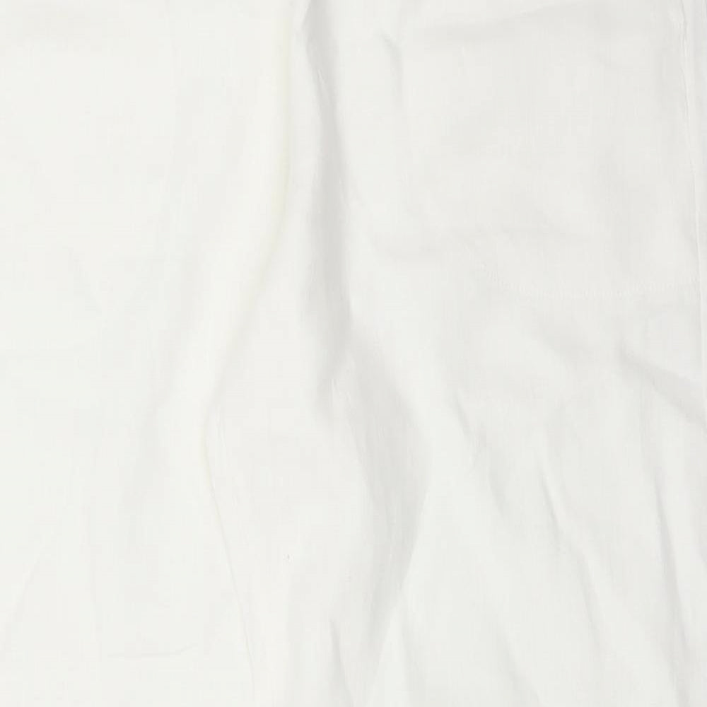 Maloka Womens White   Trousers  Size 4 L29 in - WIDE LEG
