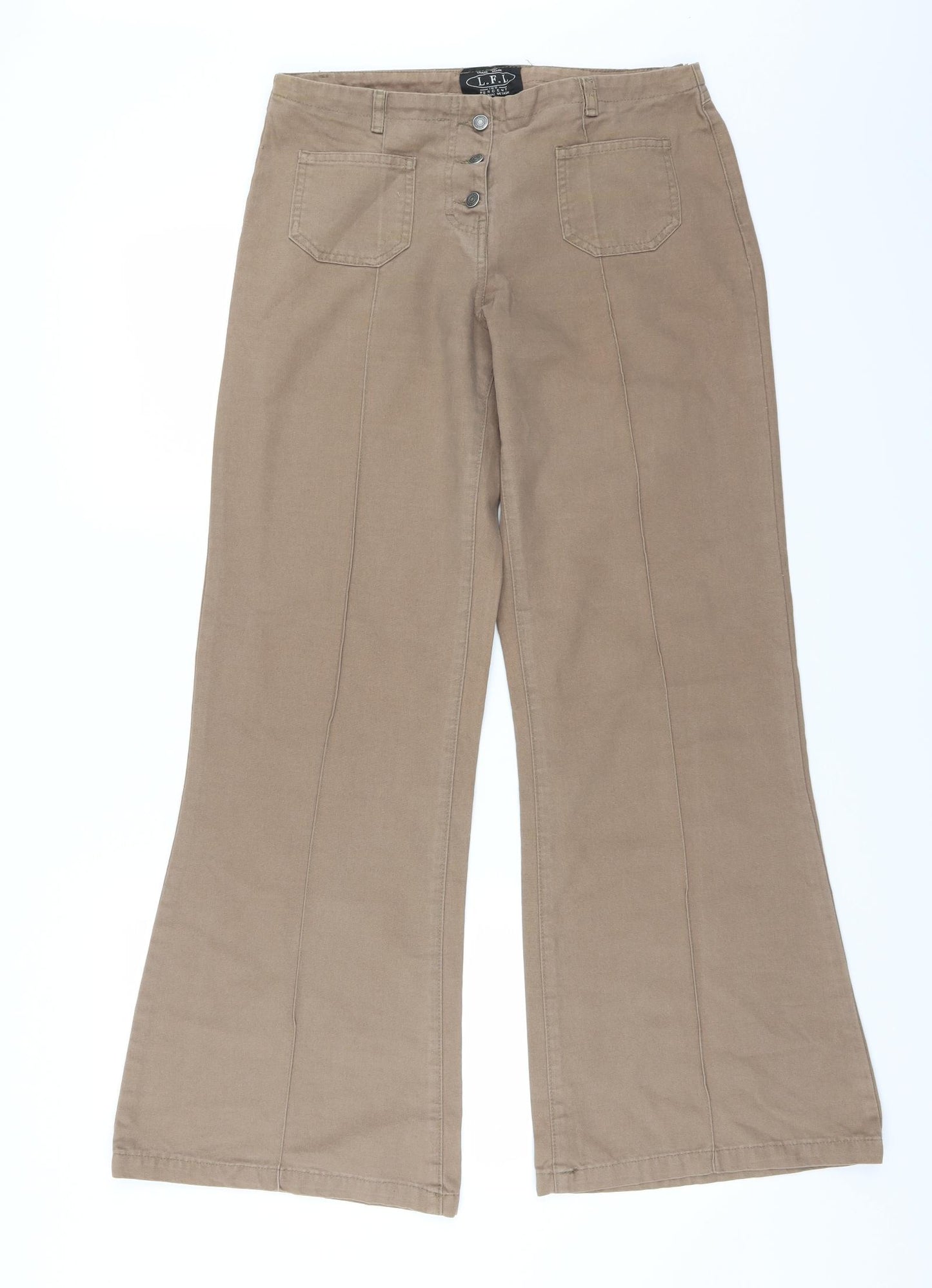 LFL Womens Brown   Trousers  Size 12 L30 in - Bootcut