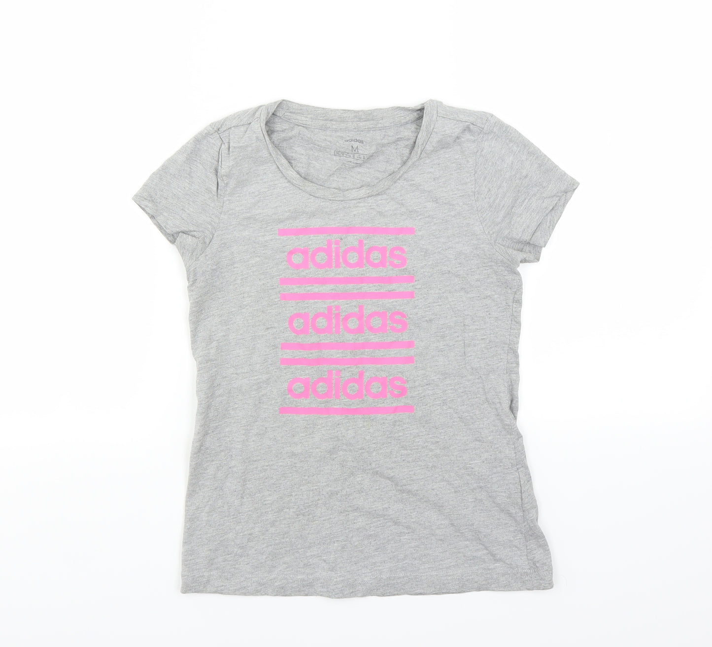 adidas Girls Grey   Basic T-Shirt Size 11-12 Years