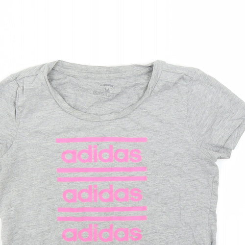 adidas Girls Grey   Basic T-Shirt Size 11-12 Years