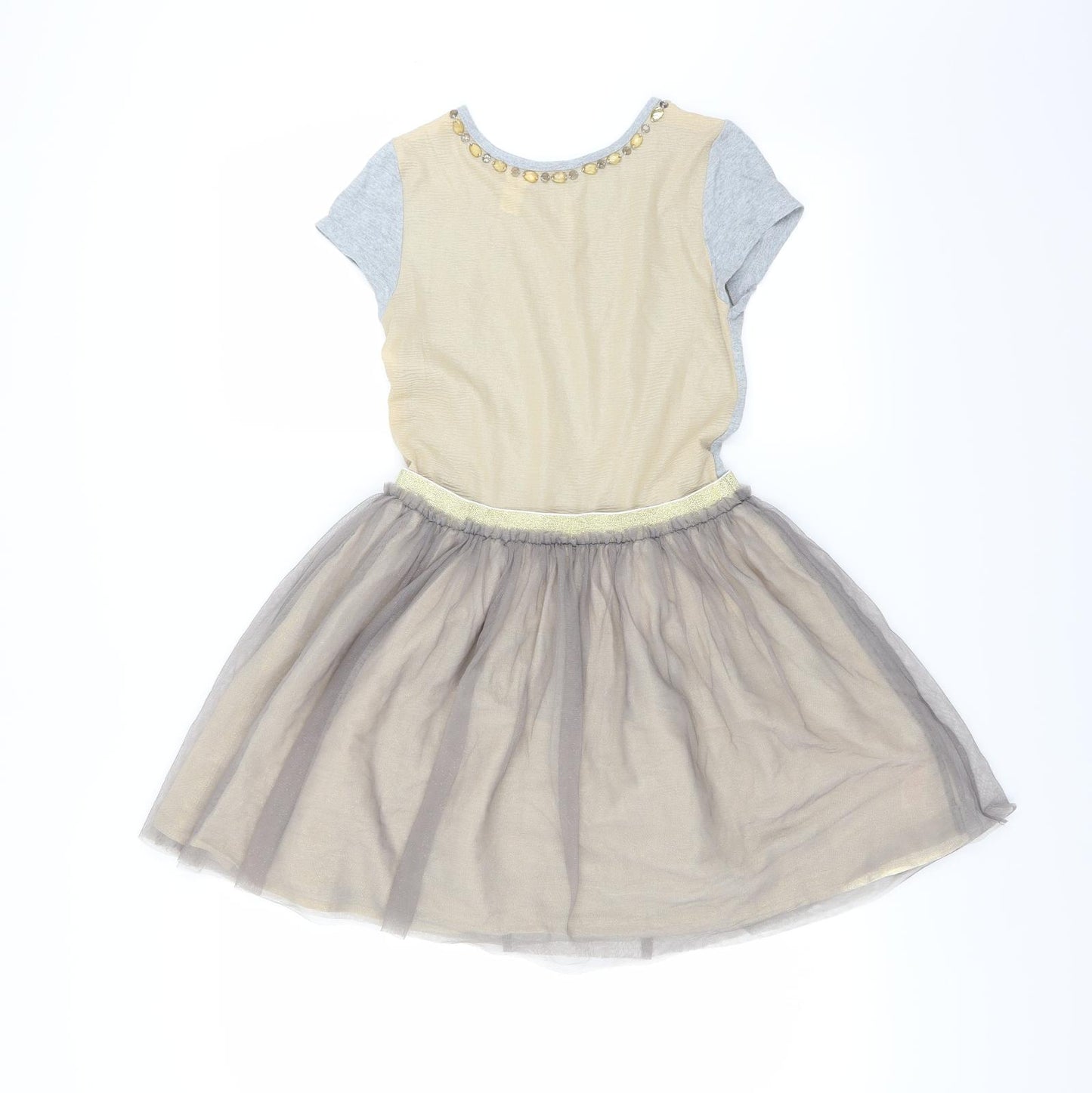 Monsoon Girls Grey   Tutu Dress  Size 9-10 Years