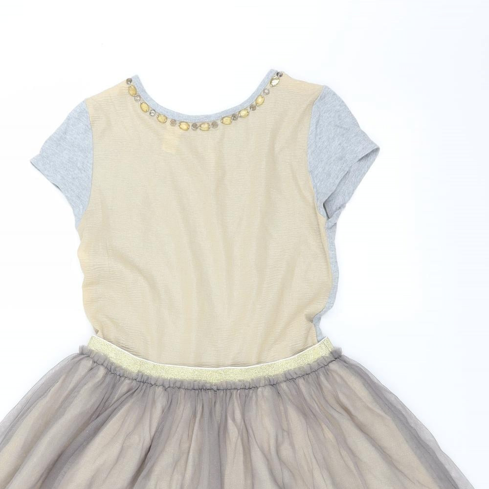 Monsoon Girls Grey   Tutu Dress  Size 9-10 Years