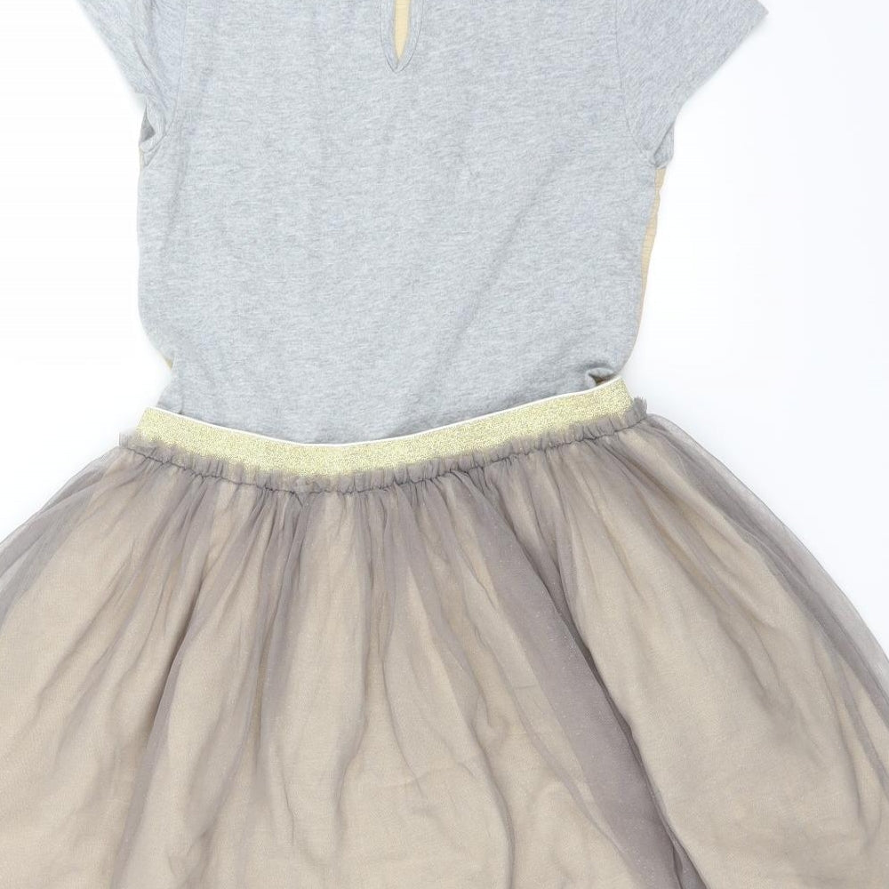 Monsoon Girls Grey   Tutu Dress  Size 9-10 Years