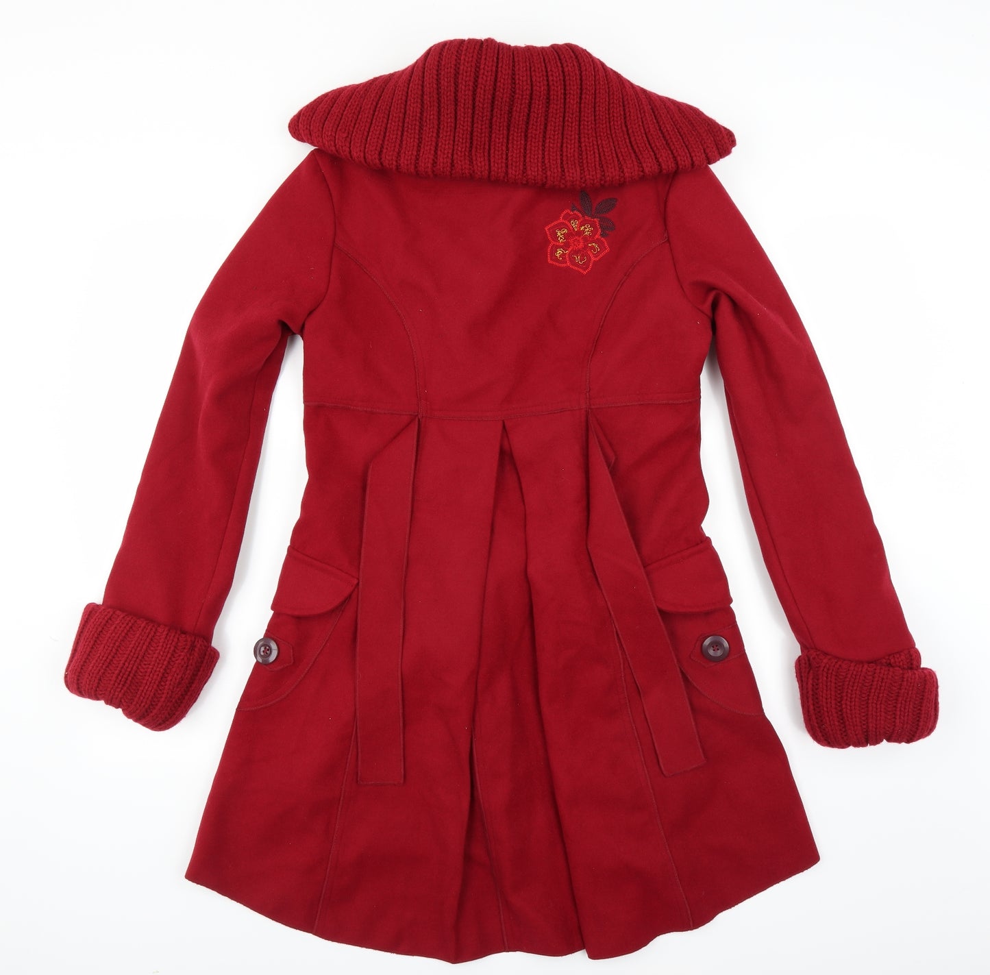 Keawa Womens Red   Jacket Coat Size S  - Floral embroidery
