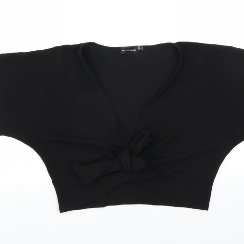 PRETTYLITTLETHING Womens Black   Basic Blouse Size 8