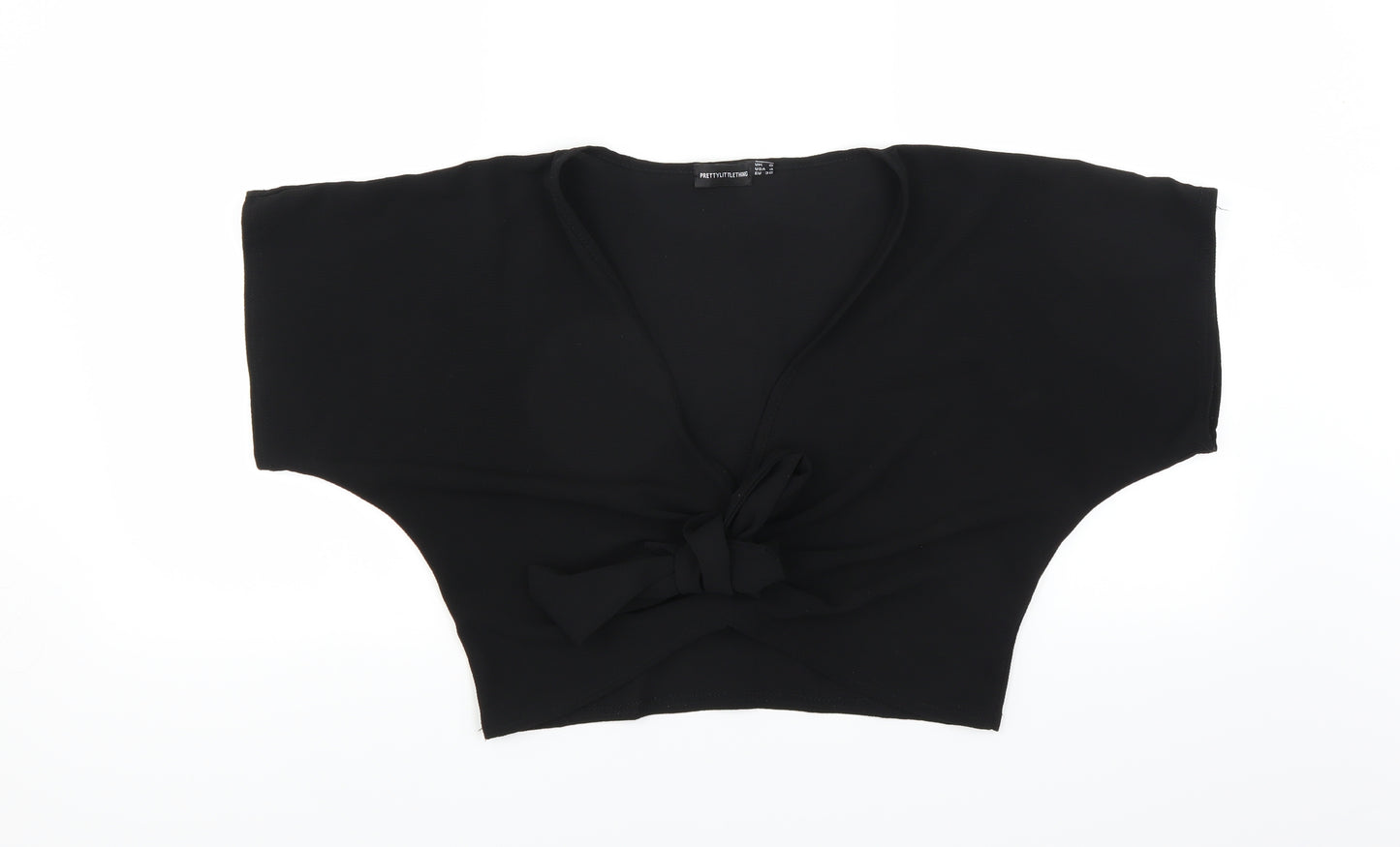 PRETTYLITTLETHING Womens Black   Basic Blouse Size 8