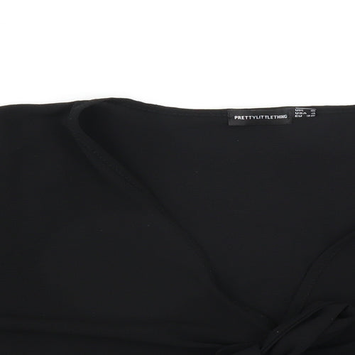 PRETTYLITTLETHING Womens Black   Basic Blouse Size 8