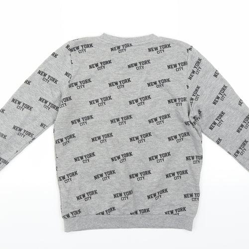 Primark Boys Grey   Pullover Sweatshirt Size 10-11 Years  - New York City