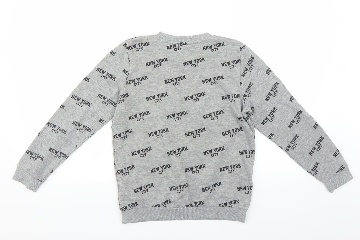 Primark Boys Grey   Pullover Sweatshirt Size 10-11 Years  - New York City