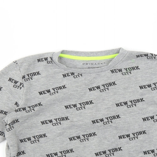 Primark Boys Grey   Pullover Sweatshirt Size 10-11 Years  - New York City