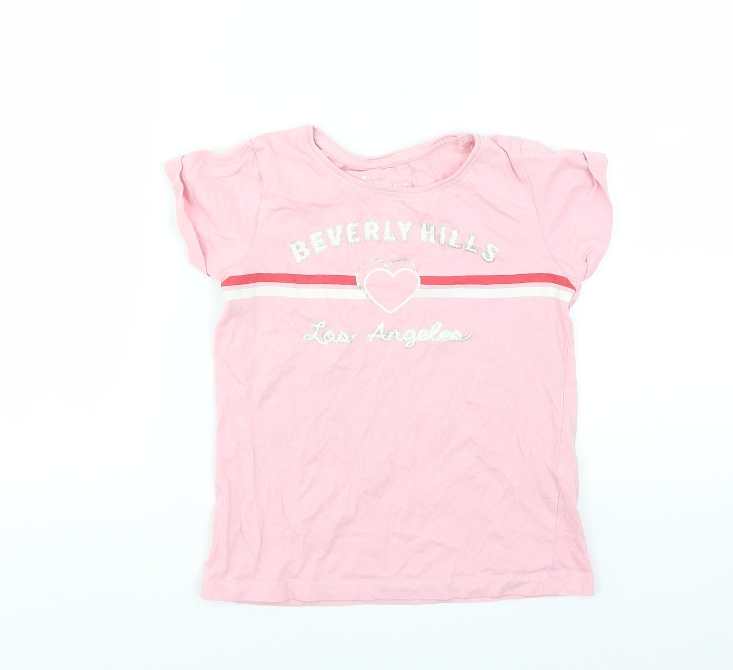 Primark Girls Pink   Basic T-Shirt Size 8-9 Years  - Beverly Hills