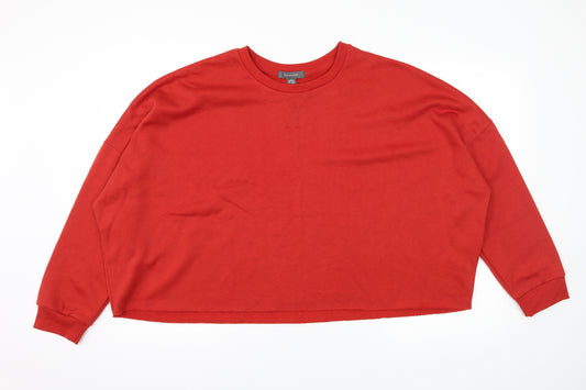 Primark Womens Red  Jersey Pullover Sweatshirt Size 18
