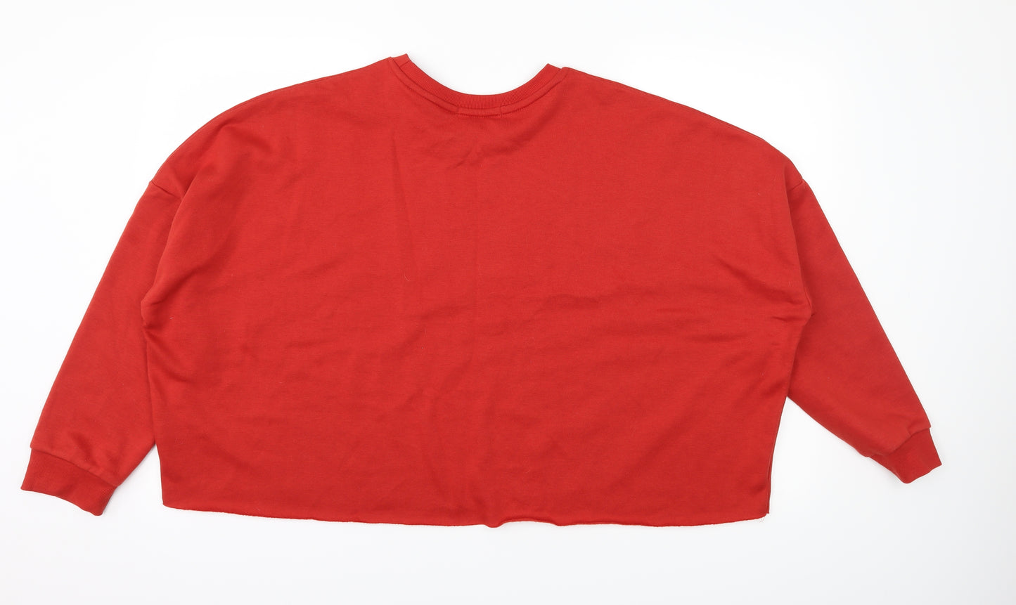 Primark Womens Red  Jersey Pullover Sweatshirt Size 18