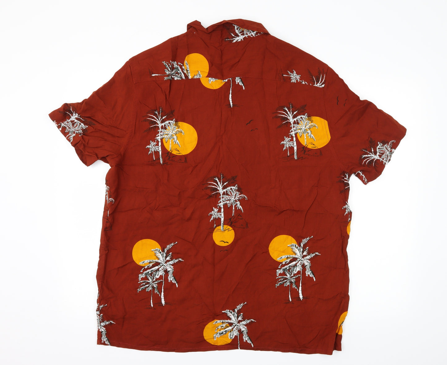 New Look Mens Brown    Button-Up Size XL