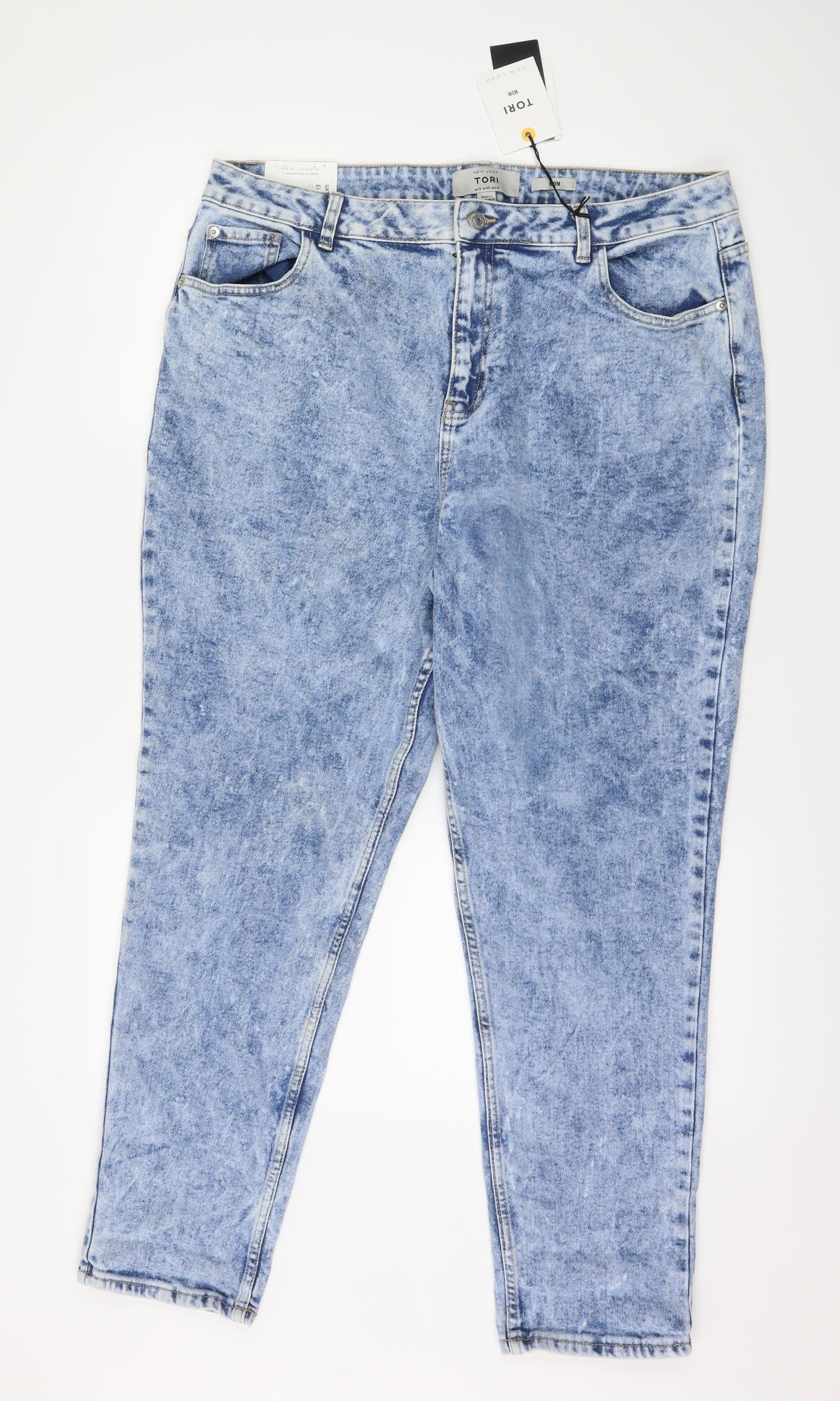 New Look Womens Blue  Denim Skinny Jeans Size 18 L28 in - Acid wash