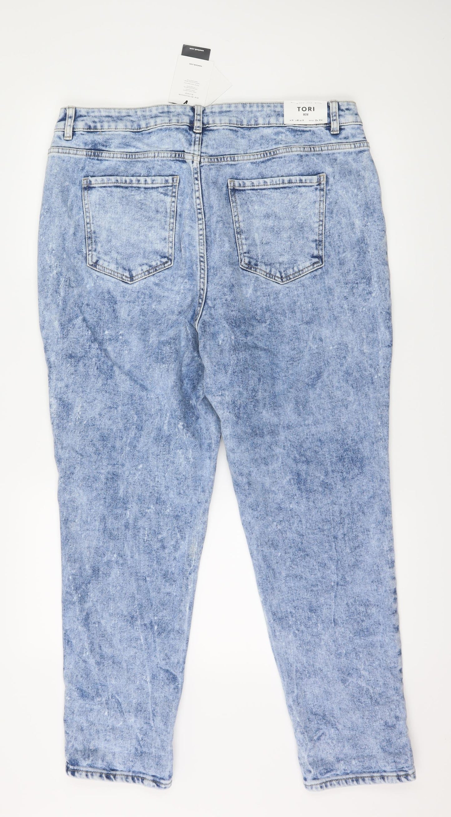 New Look Womens Blue  Denim Skinny Jeans Size 18 L28 in - Acid wash