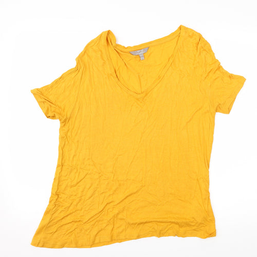 Shop 1One Womens Yellow  Jersey Basic T-Shirt Size 14