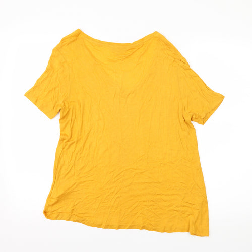 Shop 1One Womens Yellow  Jersey Basic T-Shirt Size 14