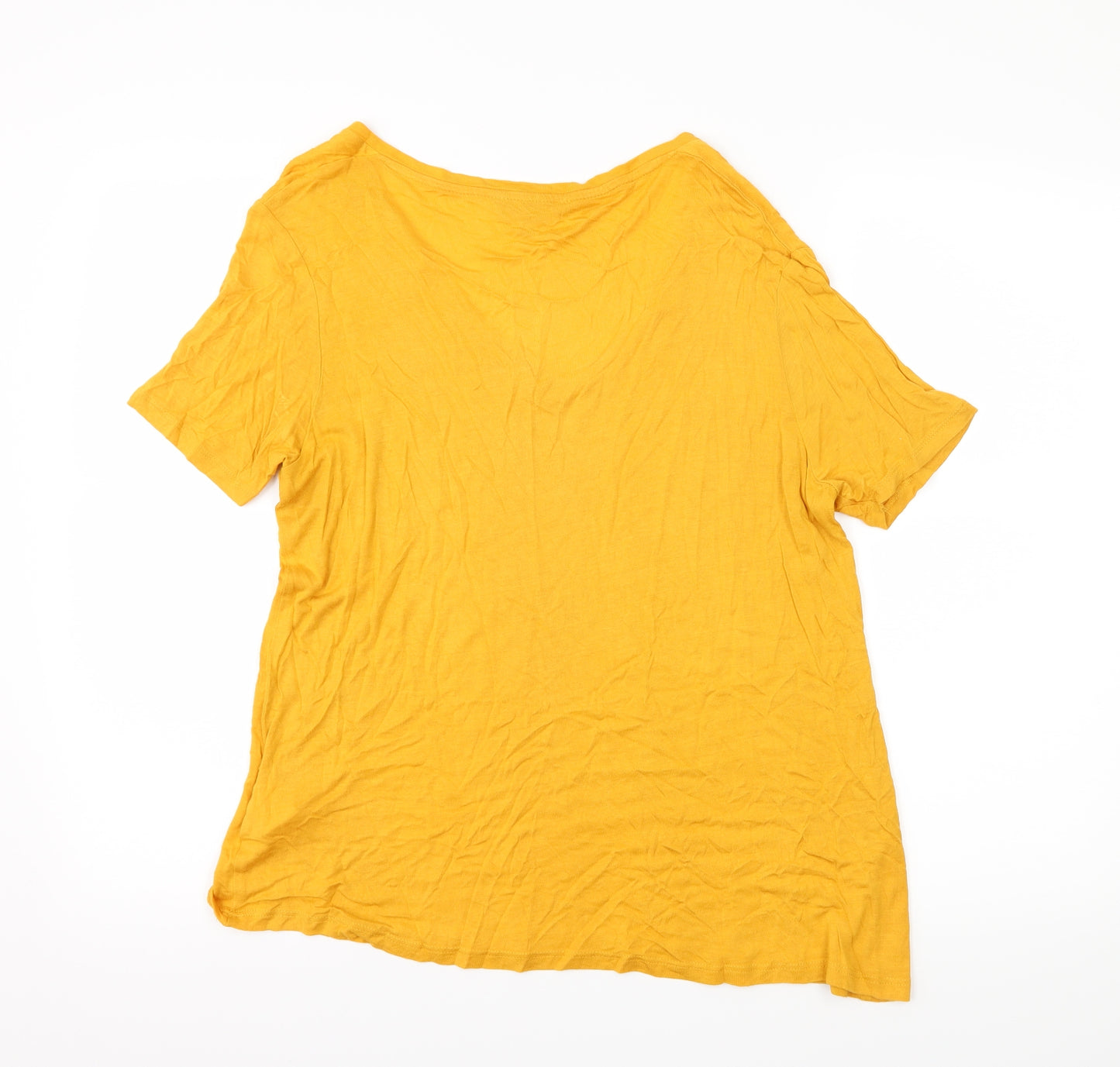 Shop 1One Womens Yellow  Jersey Basic T-Shirt Size 14