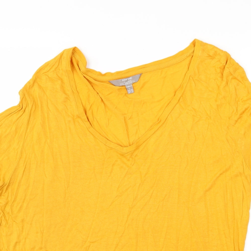 Shop 1One Womens Yellow  Jersey Basic T-Shirt Size 14